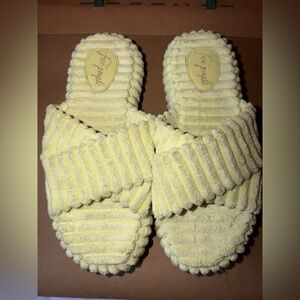 ASO Sarah Cameron Free People Lime Green Slides